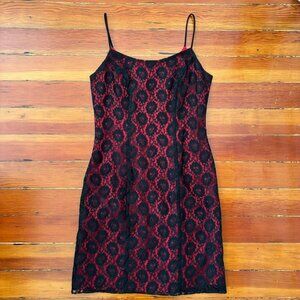 Sexy Vamp Goth Red Lace Bodycon Dress Made in USA